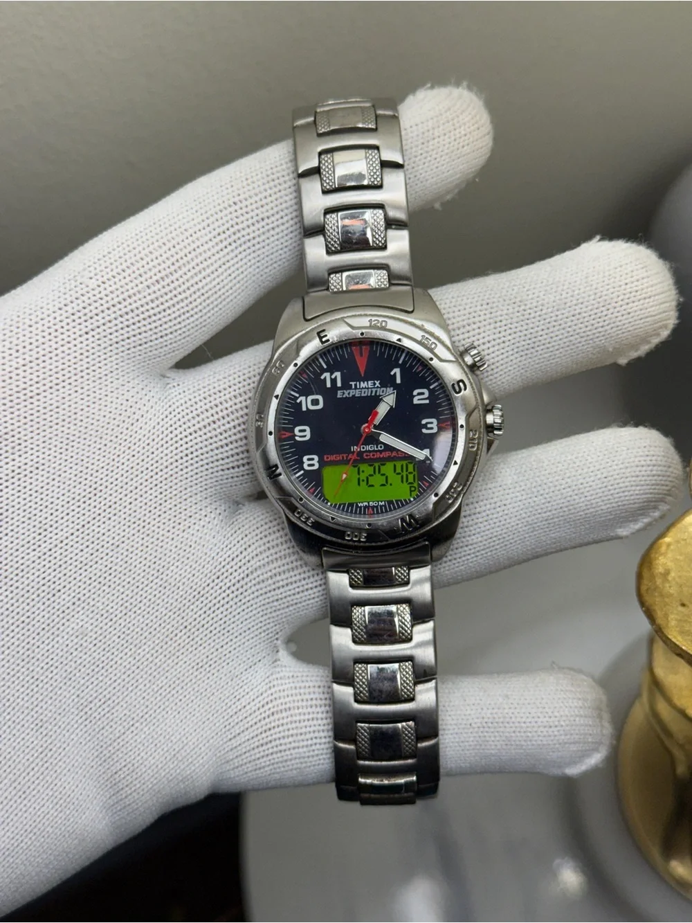 Timex Expedition Men's Stainless Steel Analog-Digital Watch rare find